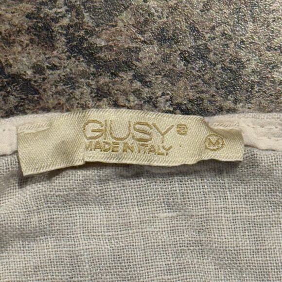 Guisy Top Linen Minimalist Lagenlook Boxy Casual Neutral Capsule Italy Medium - Picture 2 of 6